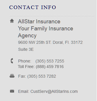 AllStar Insurance Contact